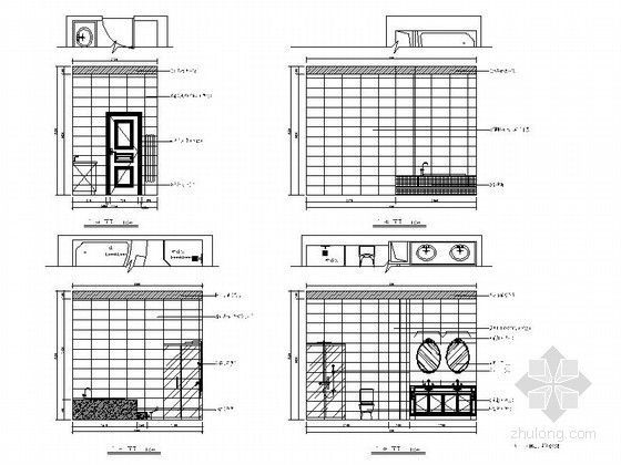 卫浴cad立面资料下载-[北京]简欧大户型主卫立面图