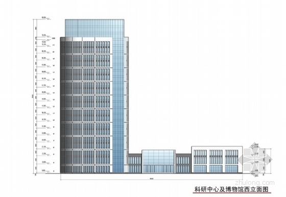 [威海]某产业科技园办公区规划单体设计方案（含PPT）-建筑立面图