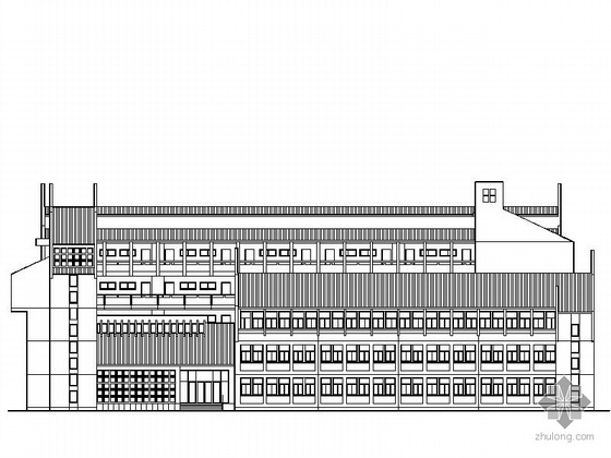 中学学校教学楼建筑施工图资料下载-[舟山]某五层中学教学楼的建筑施工图