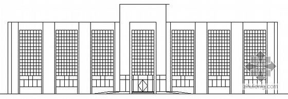 二层小办公楼方案图资料下载-某二层办公楼建筑方案图