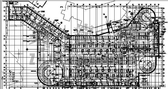 地下车库平面CAD资料下载-大型地下车库通风平面