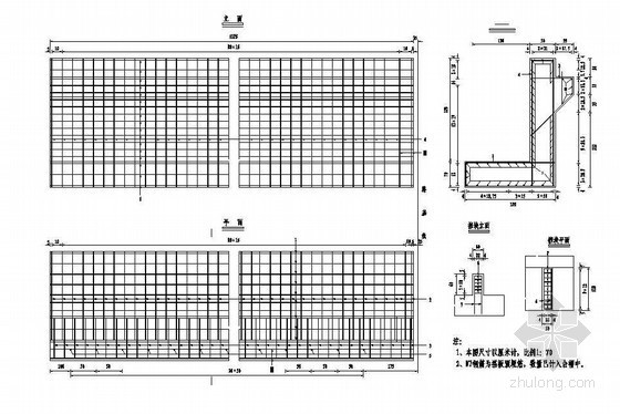 T梁钢模板施工图资料下载-预应力混凝土T梁连续刚构桥台帽钢筋布置节点详图设计