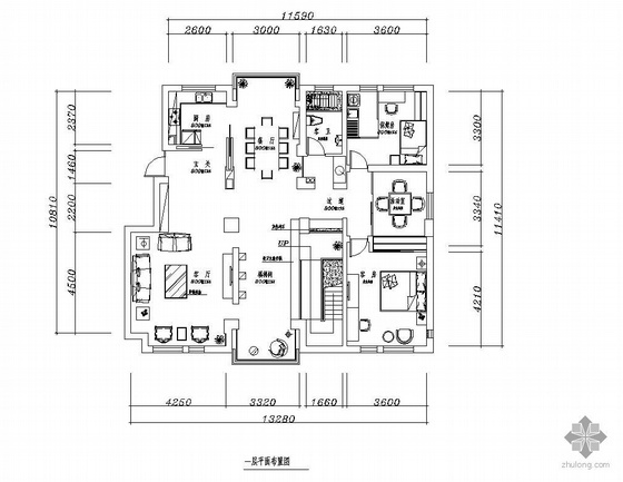 两层小别墅水电图资料下载-[杭州]某二层别墅装修图