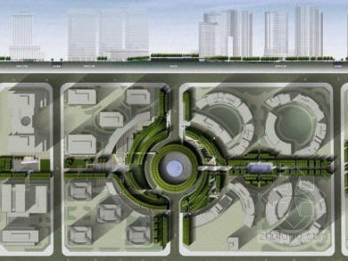 外国商务中心区资料下载-[北京]商务中心区景观设计方案