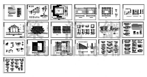 重檐古建大殿全套施工图-4