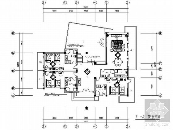 现代别墅室内分析资料下载-现代双层别墅室内装修图