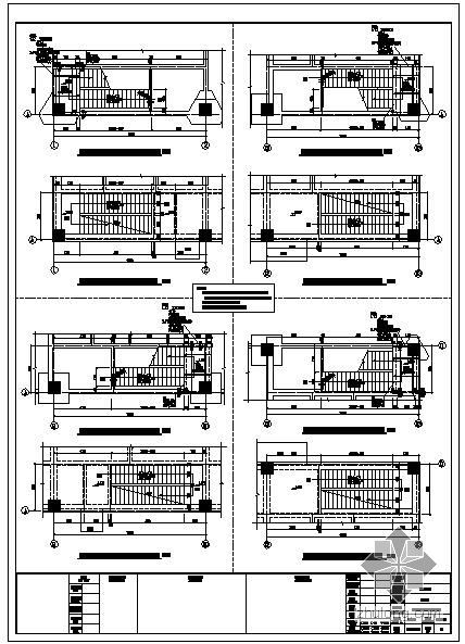 框架楼梯设计详图资料下载-某框架厂房楼梯平法节点构造详图