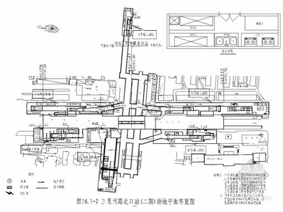 地铁工程超长区间三层三跨岛式车站全标段施工组织设计（332页附CAD图大量表格）-场地平面布置图 