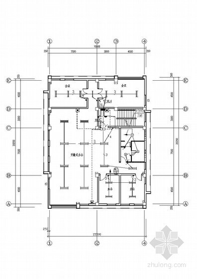 工程施工临时加工区资料下载-[天津]加工区小型办公电气施工图（甲级院设计）