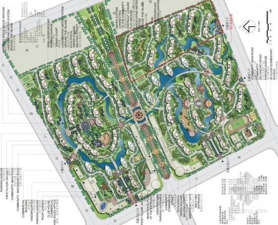 自然水景驳岸cad资料下载-[武汉]现代自然风格住宅小区景观设计方案（含CAD）
