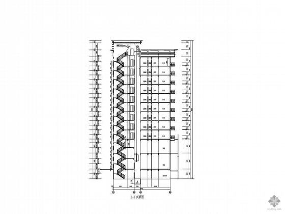 [合肥]某十一层商住楼建筑施工图(含干挂石材幕墙图)- 