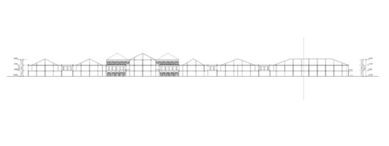 [安徽]阳光半岛奥特莱斯商业街规划及建筑方案设计文本-A-A剖面图