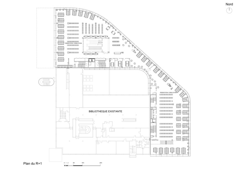 法国EdgarMorin城市大学图书馆高清大图-Edgar Morin大学图书馆平面图 (17)