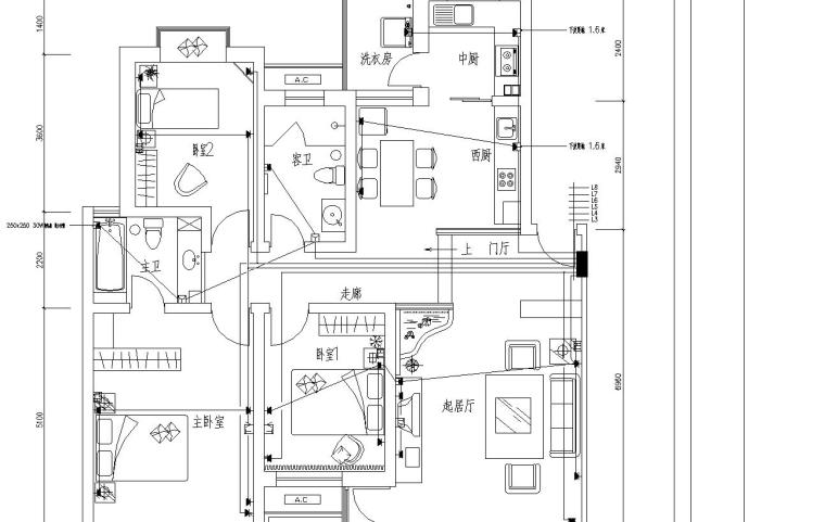 北京样板间施工图资料下载-样板间装修电气施工图