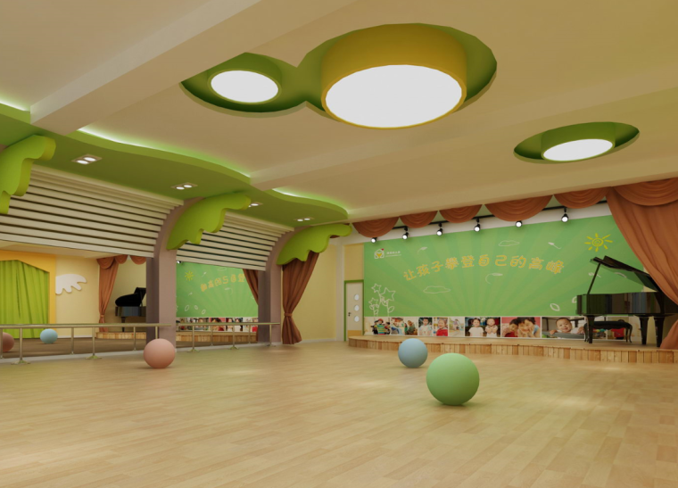 幼儿园室内设计平面方案资料下载-威海翠海明珠幼儿园室内设计实景图