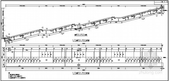 人行梯道坡度资料下载-武汉某钢结构人行天桥设计图