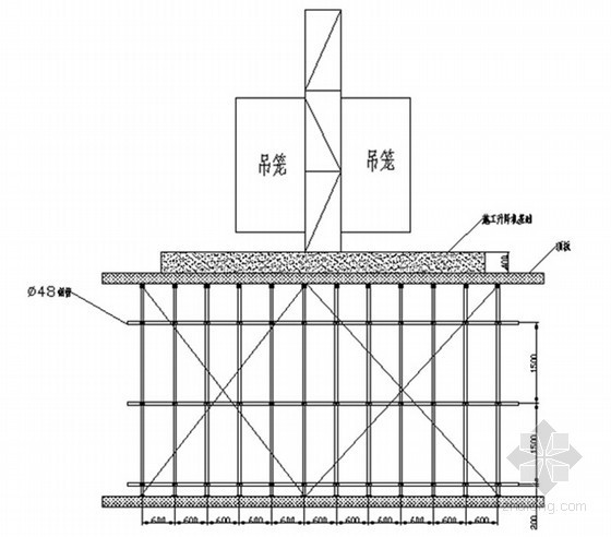 施工电梯顶板加固计算资料下载-施工升降机基础设在建筑物顶板上施工工法