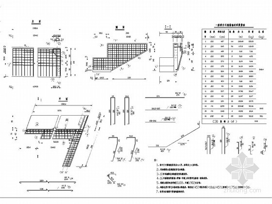桥梁背墙连续资料下载-[黑龙江]桥梁耳背墙钢筋构造图