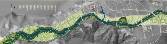 [云南]滨水生态文化绿廊景观规划设计方案-总平面图