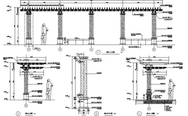 木质廊架施工图纸资料下载-廊架施工图详图（赠送实景图）