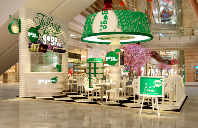 咖啡甜品店CAD平面资料下载-时尚甜品店3D模型下载