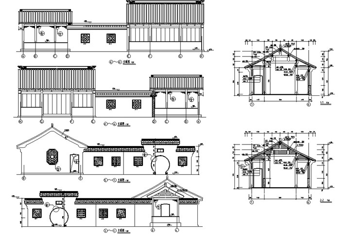 三味书屋立剖面图