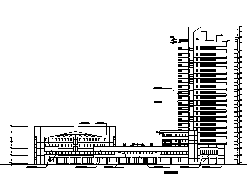 某二十二层大酒店建筑方案图-1