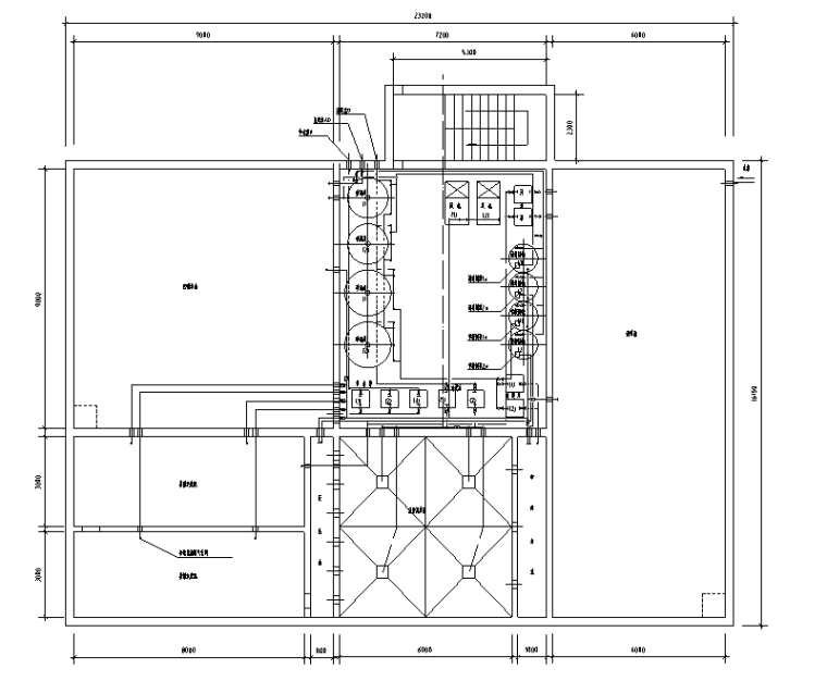 4吨锅炉房建筑图纸资料下载-某高校800吨每天中水回用工程施工图（cad）