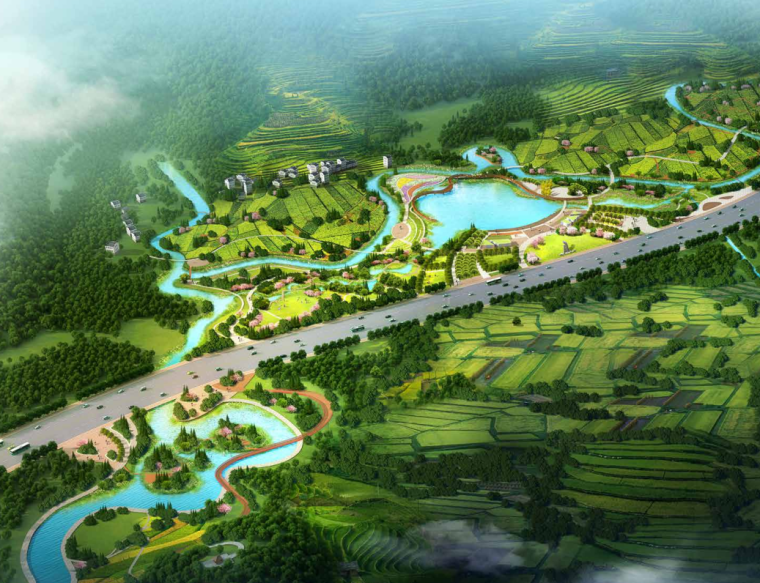 贵州六盘水景观设计文本资料下载-[贵州]铁汉生态-麻线河流域治理及两岸景观设计文本（154页）