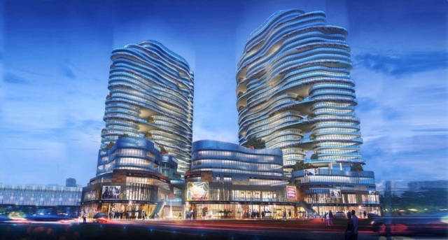 村庄游客服务中心效果图资料下载-天霸设计收罗城市综合体设计效果图，与您共享