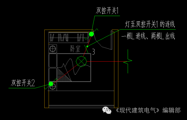 详解电气照明平面图如何确定导线根数-3.png