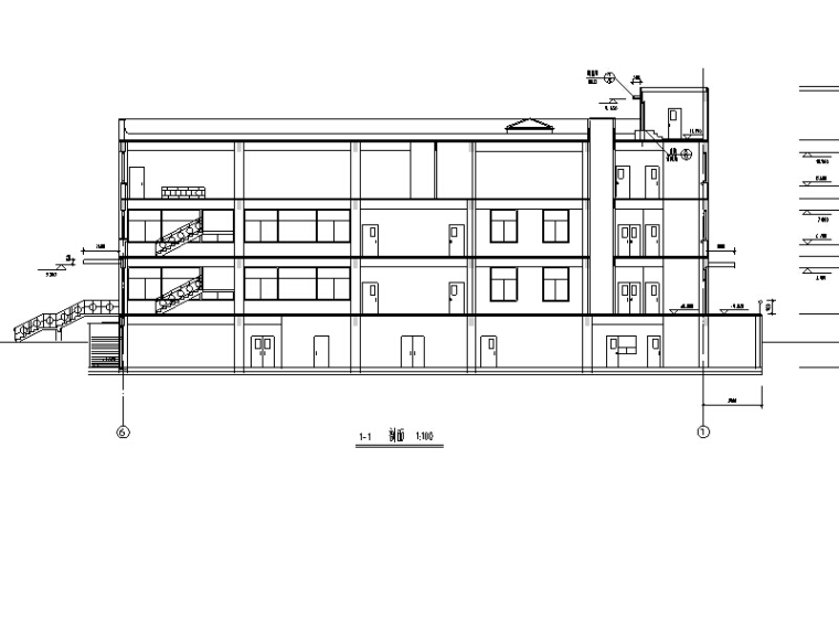 食堂食堂设计资料下载-某农大东校区食堂建筑设计施工图CAD