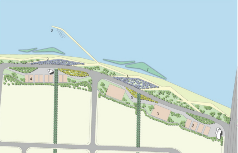[湖南]长沙市芙蓉区浏阳河休闲带概念性规划及城市设计（滨水，休闲）B-0 平面渲染