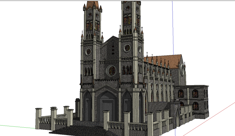 天主教堂SU模型-微信截图_20180818154231