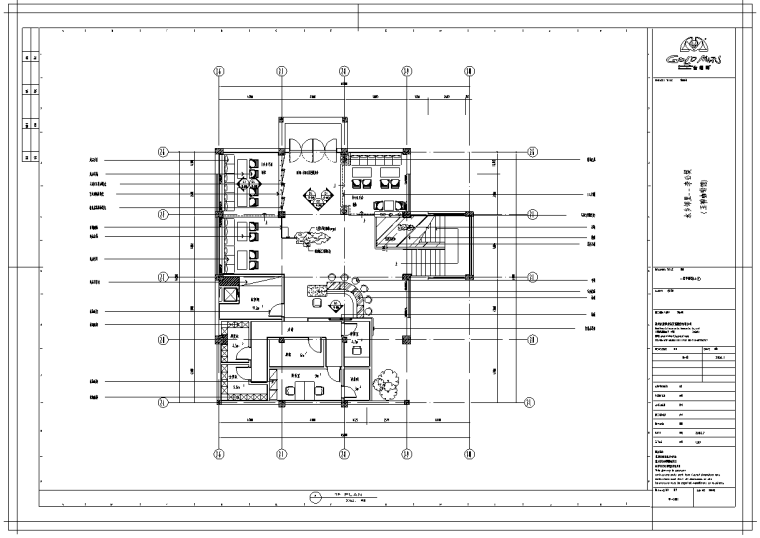 2层咖啡馆su资料下载-玉禅咖啡馆室内设计施工图（含20张图）