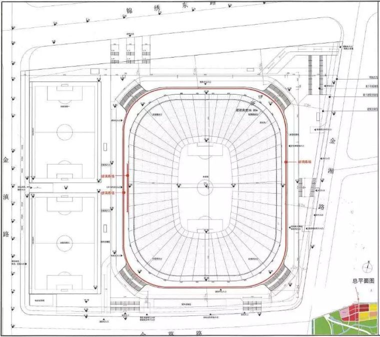 足球场看台cad资料下载-浦东足球场设计方案获批！计划2021年完工