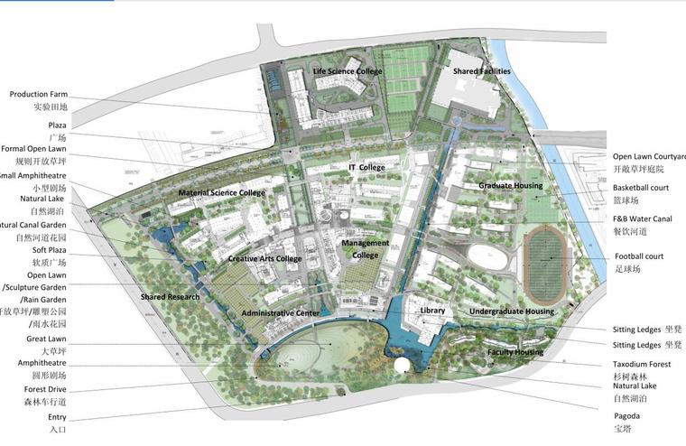 [上海]上海科技大学景观方案设计文本（PDF+197页）-总平面含树