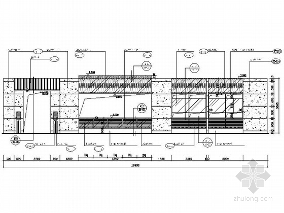 [成都]五星级豪华酒店中餐大厅及走廊装修施工图-立面图 