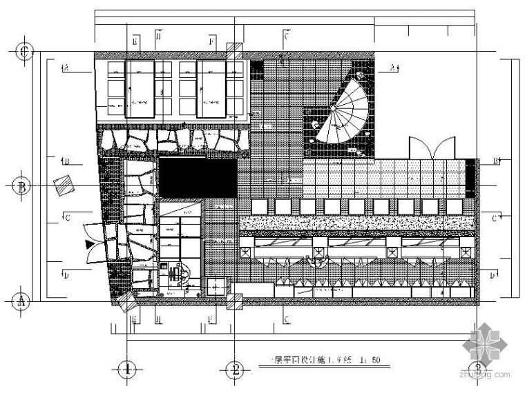 日式料理餐饮空间平面图资料下载-日式料理店方案设计图