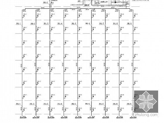 [江苏]多层培训中心教学楼及宿舍给排水消防施工图（绿色建筑）-消防管道系统图