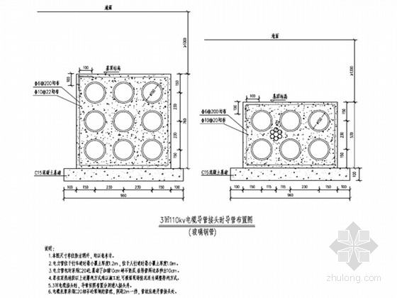 电力井CAD图资料下载-[浙江]城市道路电力管道施工图设计34张