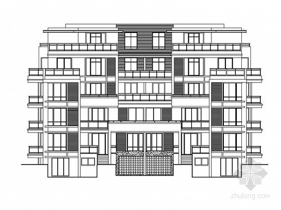 板式楼平面施工图资料下载-某五层板式住宅楼建筑施工图