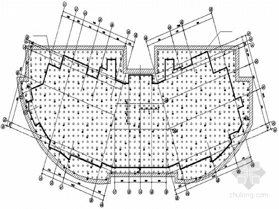 cfg复合桩基础资料下载-[北京]使馆公寓楼工程CFG复合桩基础平面设计图