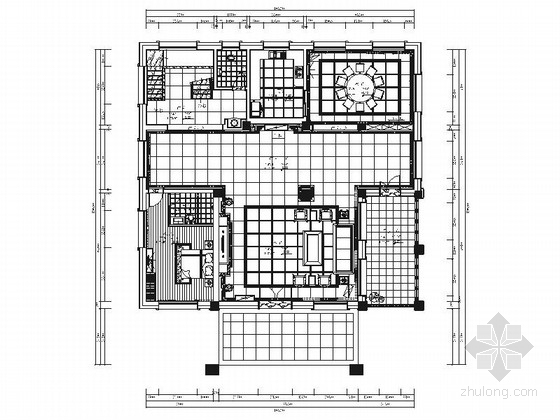 更衣室柜cad资料下载-[福建]豪华现代风格私人别墅室内装修施工图