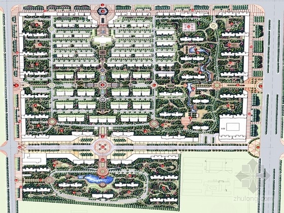 住宅小区绿地规划设计方案资料下载-[山东]国际都市静雅住宅区规划设计方案