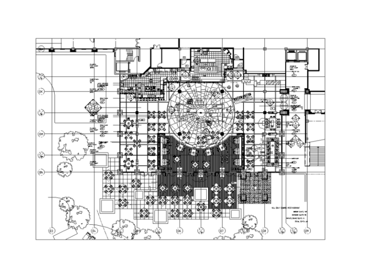 室内五星级酒店资料下载-三亚某五星级酒店全日餐厅室内设计施工图