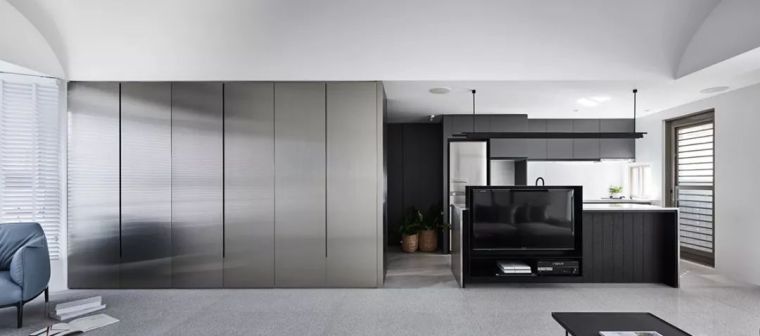 92㎡ 客厅、厨房一体化，改变空间动线让家变得更有趣_3