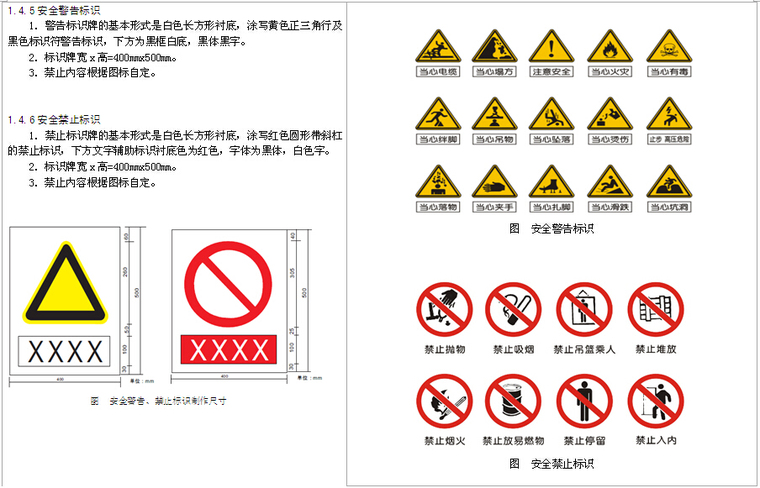 集团公司文明工地标准化实施手册（图文并茂）-安全警告标识