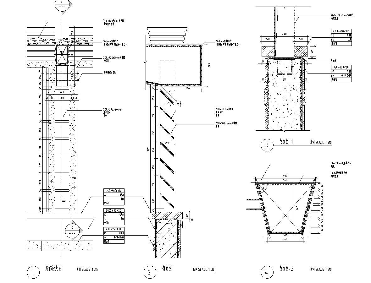 特色精品车库廊架设计详图——知名景观公司景观