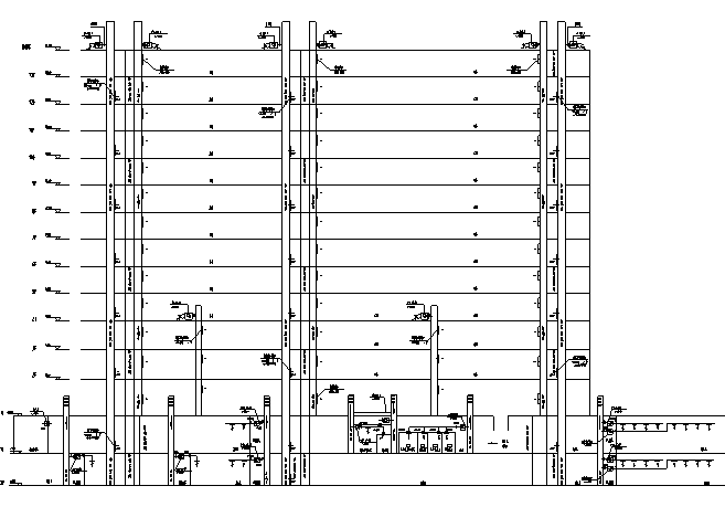 水冷空调cad施工图资料下载-广东综合楼空调通风设计施工图（通风、防排烟）